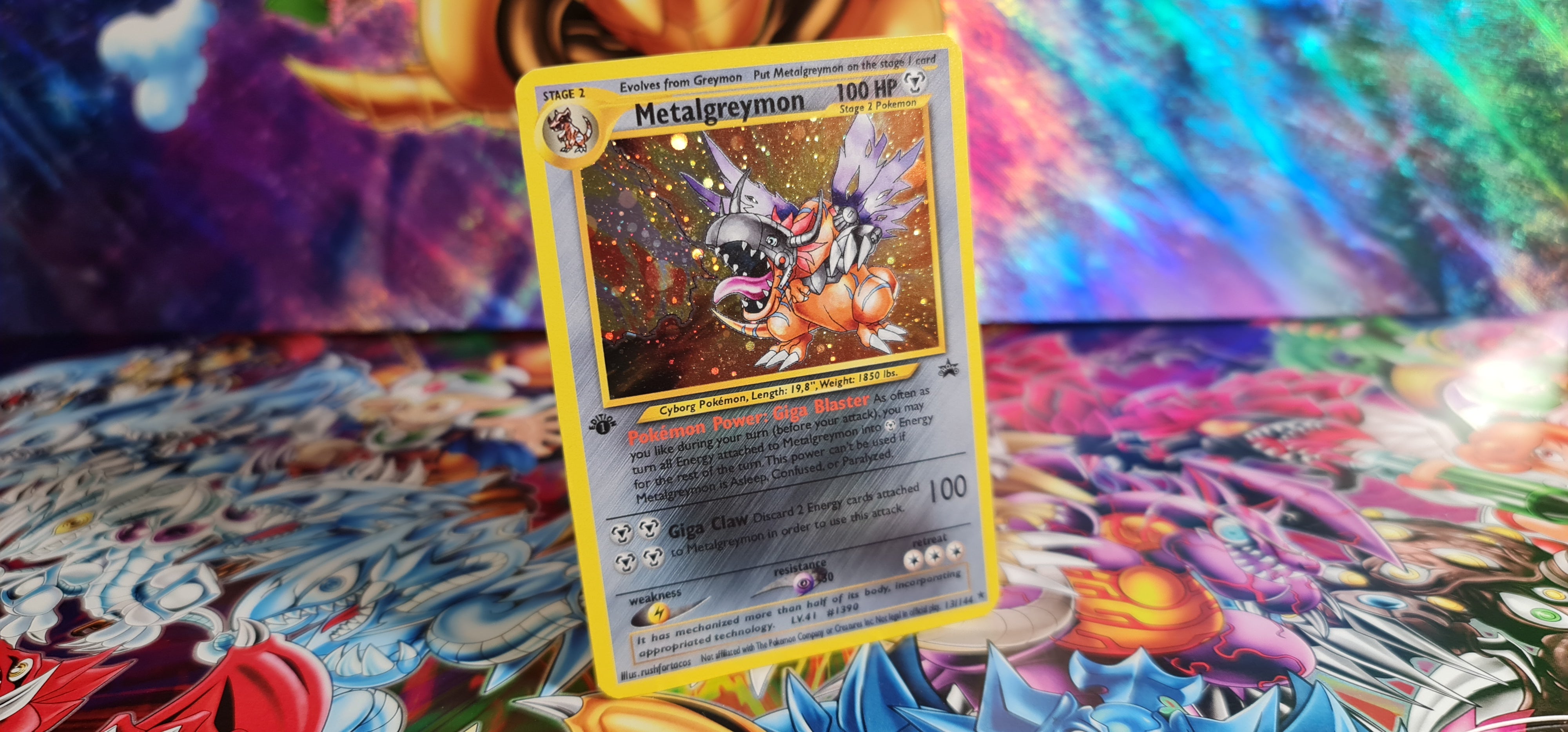 custom metal pokemon cards Matalgreymon crossover Custom Orica card – RushforTacos Custom Cards