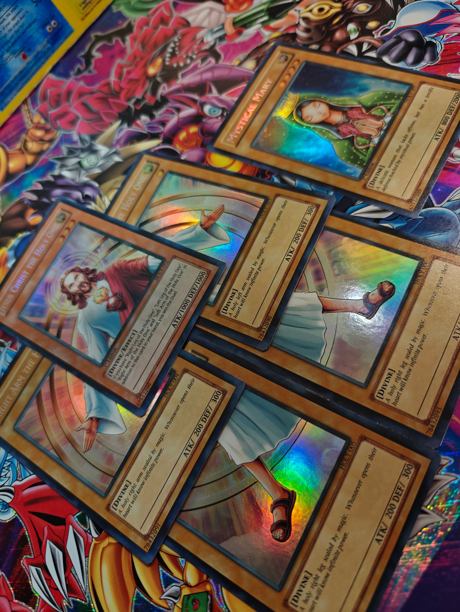 jesus yugioh card Exodia Jesus and Mystical elf Mary crossover Custom Orica card set – RushforTacos Custom Cards