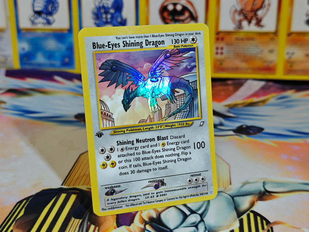 Shining Blue-Eyes Custom Orica card