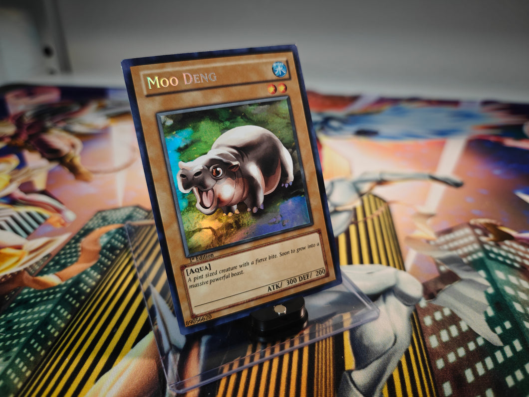 Moo Deng Yugioh Style Custom Orica card