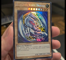 Load image into Gallery viewer, Blue Eyes in Dark Magician pose Custom Orica card
