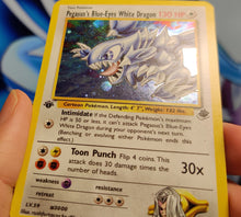 Load image into Gallery viewer, Pegasus Toon blue eyes classic Trainer Custom Orica card

