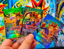 Load image into Gallery viewer, Lob Magic Ruler and Metal Raiders holographic booster covers Custom Orica card
