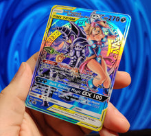 Load image into Gallery viewer, Dark Magician and Dark Magician Girl Tag Team GX Custom Orica card
