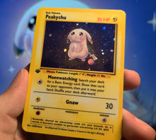Load image into Gallery viewer, Peakychu Cuebone swap Custom Orica card
