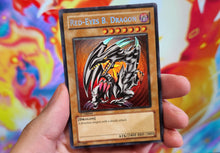 Load image into Gallery viewer, Red-Eyes Black Dragon Blue eyes art swap Custom Orica card
