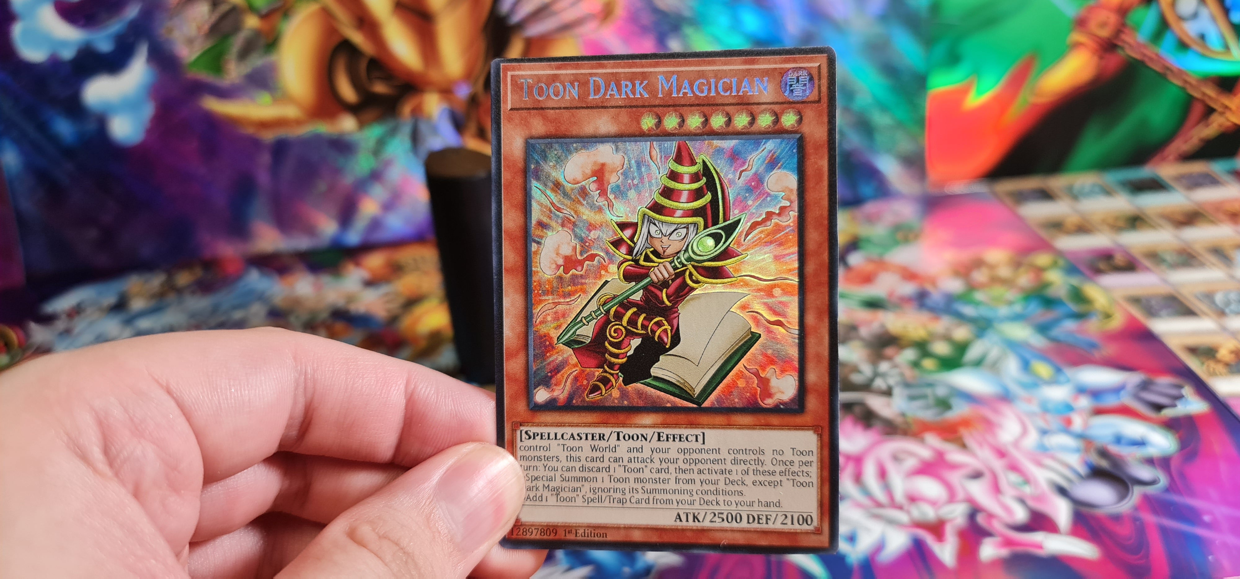 Toon Dark Magician Arkana version Custom Orica card – RushforTacos Custom Cards
