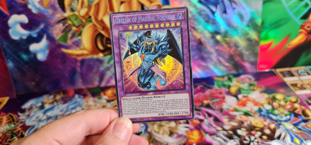 Obelisk the tormentor/Dark magician girl fusion Custom Orica card