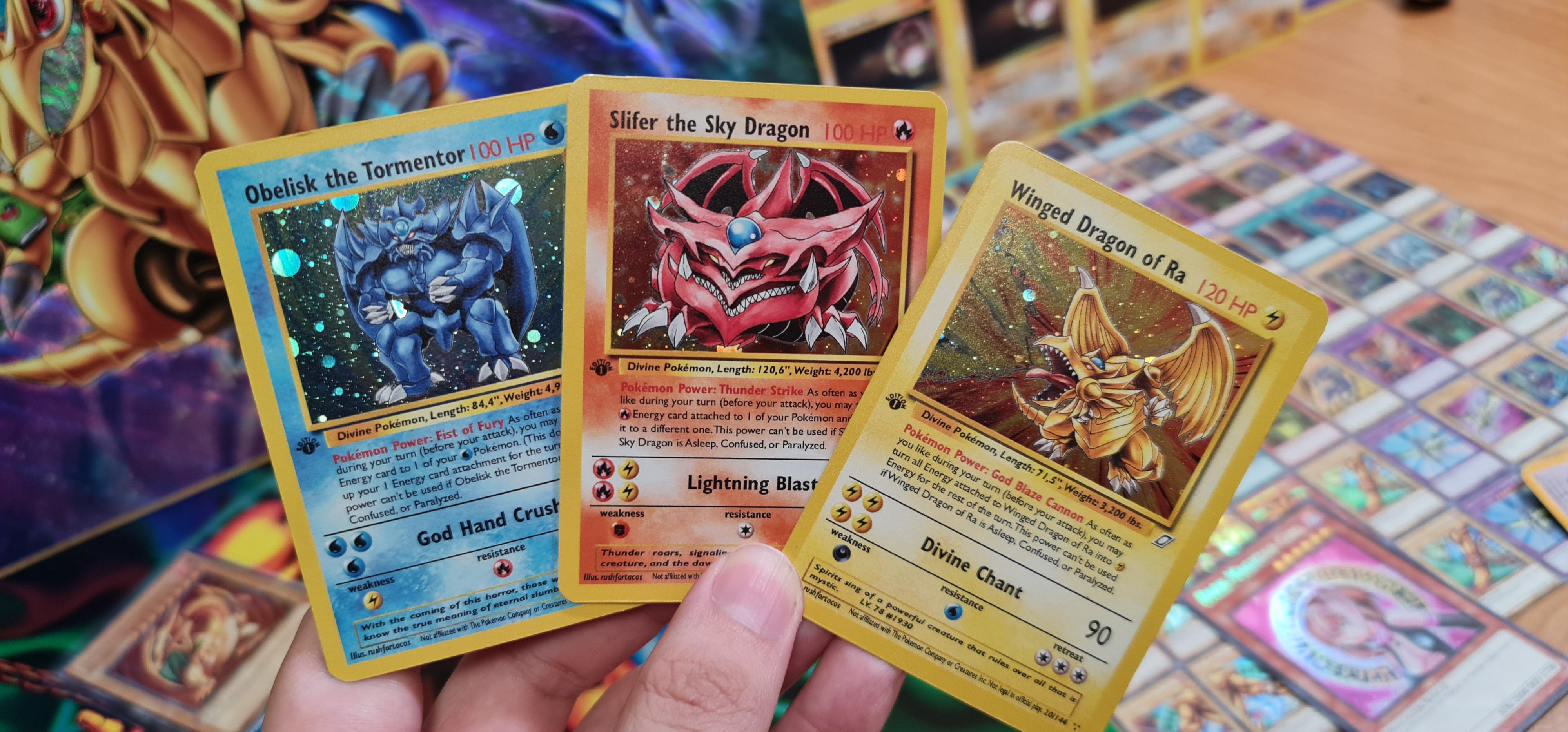 pokemon orica cards Slifer Ra and Obelisk God Card Crossover Custom Game Selection:Light Platinum Reminder: Wizard of Barge Explorer