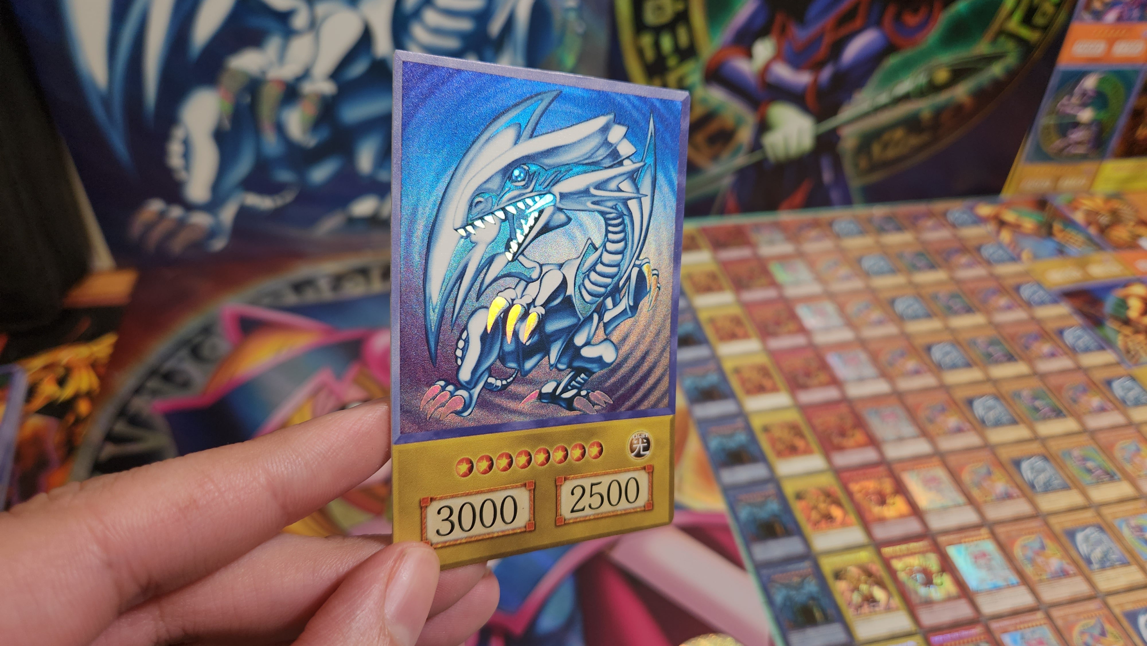 yugioh cards anime style Blue-Eyes White Dragon Custom Orica card Wind Rare:House Of Cards 60/108 Rare GOTTA CATCH 'EM ALL