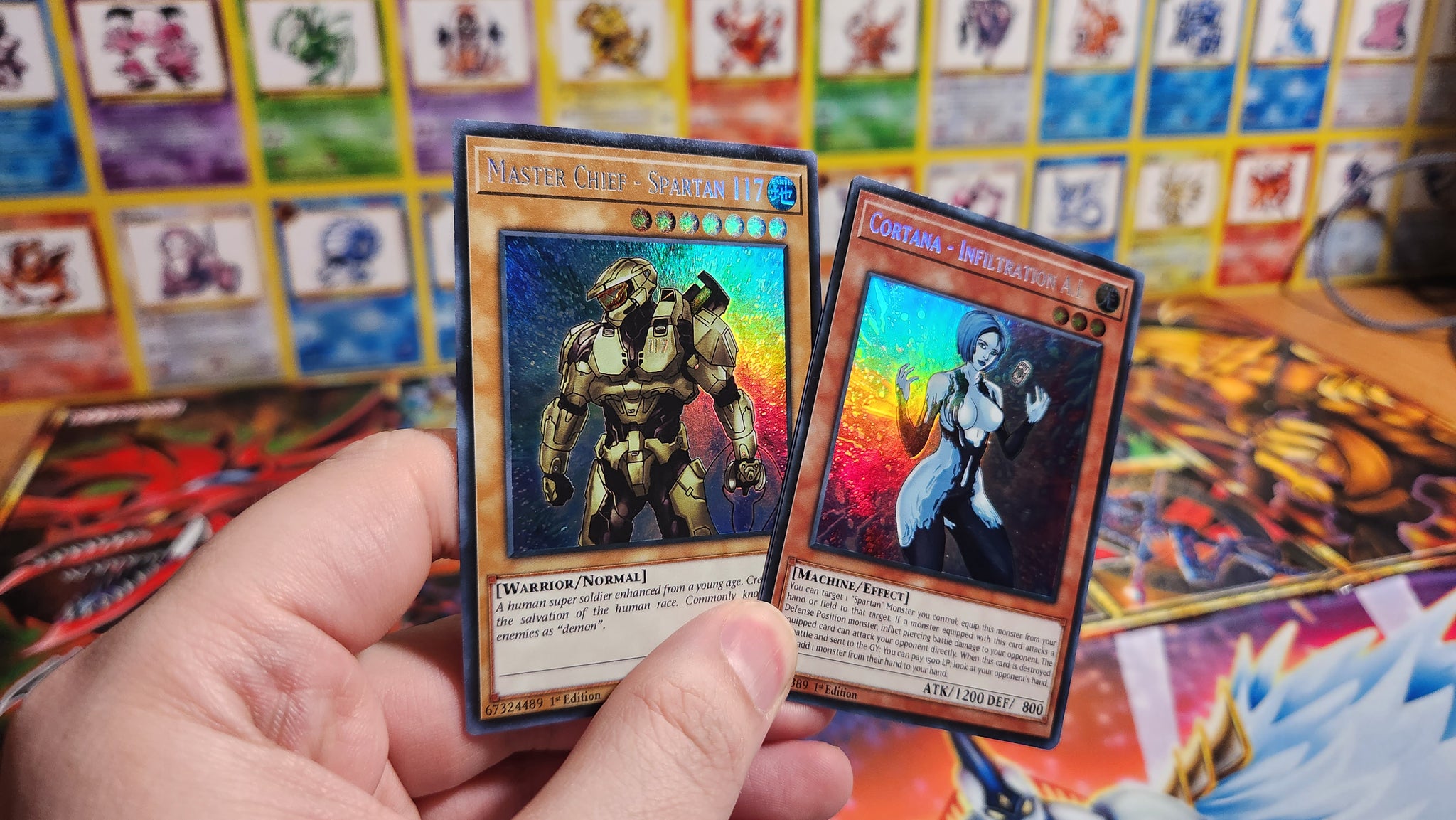Master Chief and Cortana Halo crossover Custom Orica card Master Chief and Cortana Halo crossover Custom Orica card