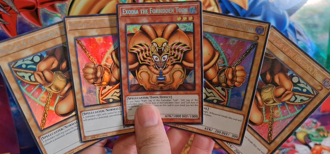 fake exodia yugioh cards Yu Gi Oh SR the Forbidden One English DIY Toys Hobbies Hobby Collectibles Game Collection Anime funny fake yugioh cards Out